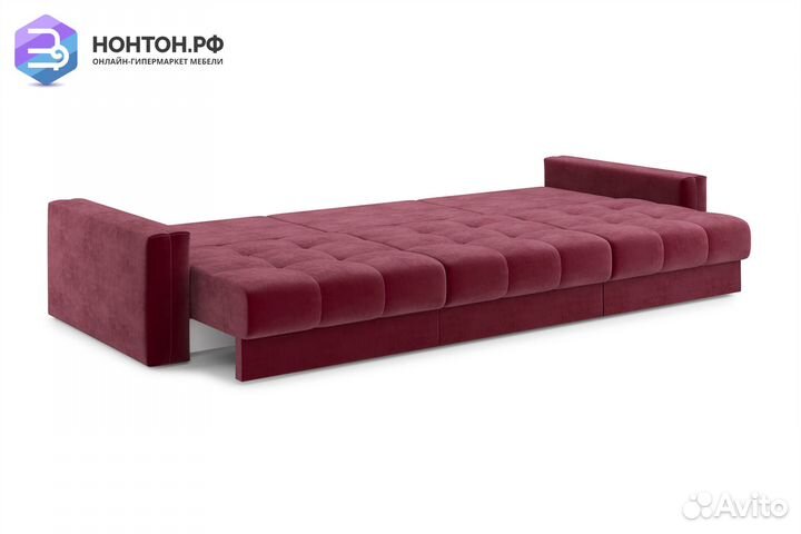 Диван тик-так Монарх 3-х местный бордовый