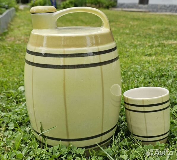 Кувшин, бочонок со стаканом, башмак керамика СССР