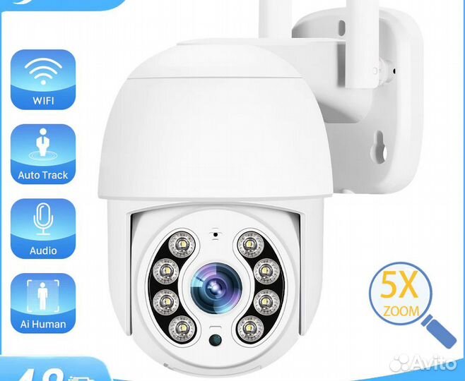 Камера поворотная облачная Full-HD качество 2Мп