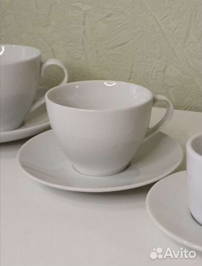 Чашка кофейная с блюдцем икеа, 200 мл