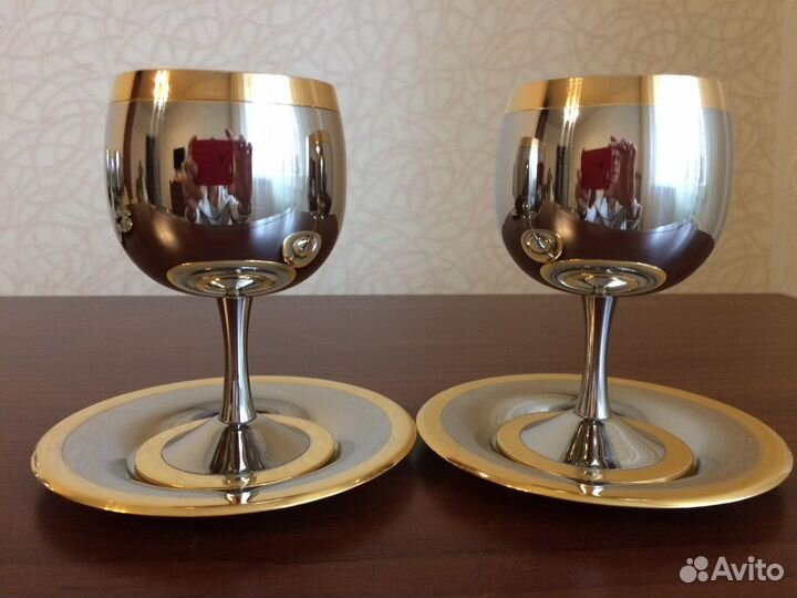 Фужеры с блюдцами Zepter для вина