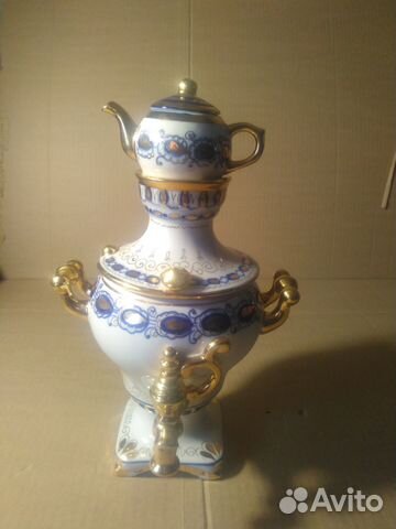 Самовар декоративный гжель
