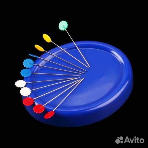 Игольница магнитная с декоративными булавками