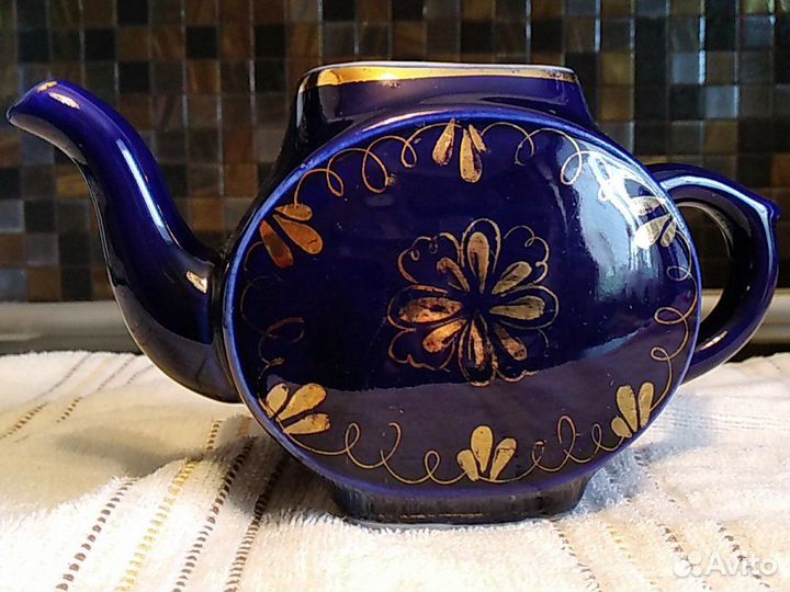 Чайник Гжель кобальт