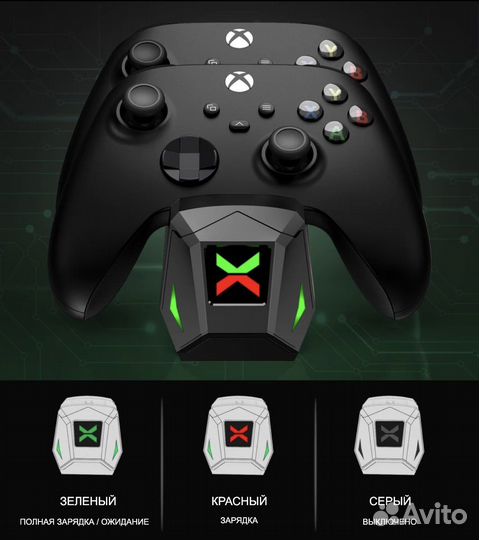 Аккумуляторы 2шт + зарядная станция Xbox, Новая