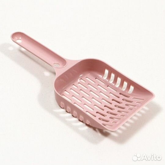 Лоток для кошек совок+ сетка 50,5 х 39 х 23 см, ро