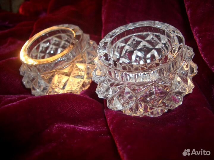 Хрустальная Солонка Советский Винтаж Россия СССР