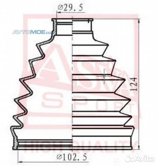 Пыльник шруса наружный asbt504 asva