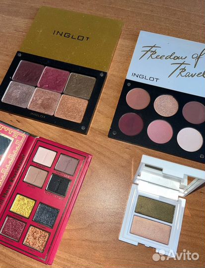 Палетки теней Colourpop, inglot, Urban Decay и др