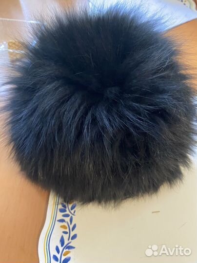 Шапка из песца вязаная