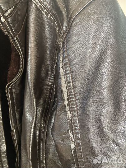 Кожаная куртка мужская 48 50