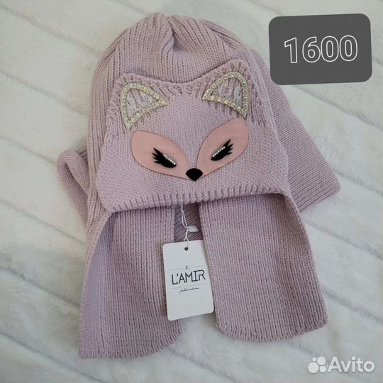 Комплект шапка и снуд