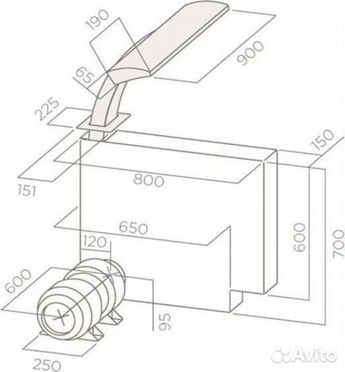Вытяжка встраиваемая elica seagull ix/a/90
