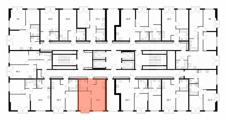 1-к. квартира, 38,7 м², 10/32 эт.