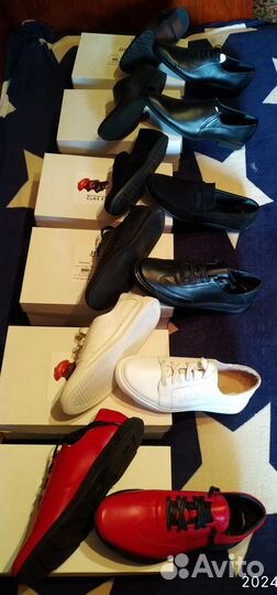 Кожаные красовки, макасины, туфли
