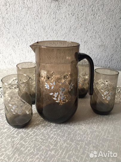 Графин цветное стекло СССР