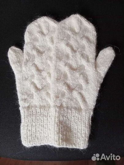 Варежки из китайской пряжи мохер