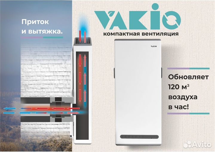 Рекуператор воздуха Vakio. В наличии