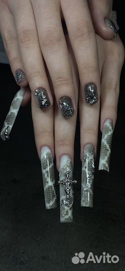 Крейзи маникюр, экстра наращивание