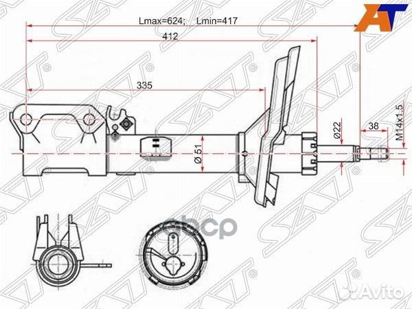 Стойка задняя 2WD toyota harrier 03/kluger 01- LH