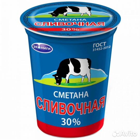 Сметана Экомилк Сливочная 315г