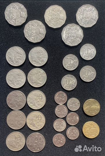 Монеты Великобритании, Австралии и Канады