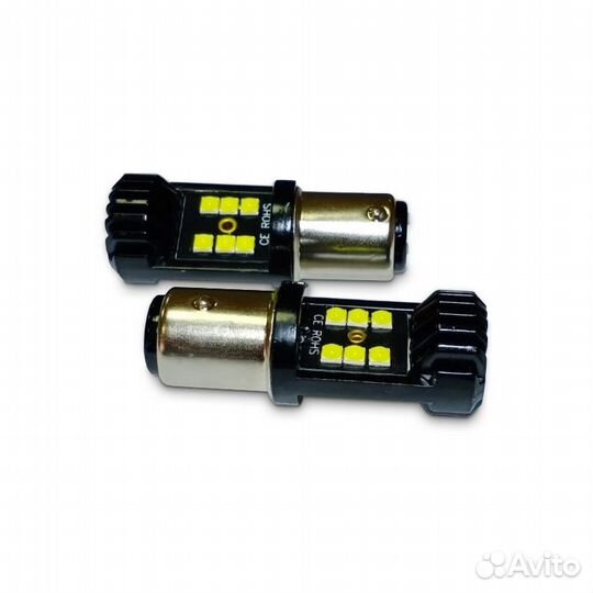 S123B T15 /белый/ (BAY15D) 18SMD 3030 12-24V 2 con