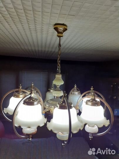 Люстра из Оникса и бронзы