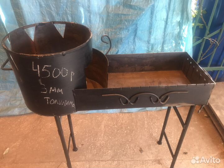Мангал с печью под казан 3 мм толщина