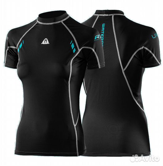 Женская гидромайка из лайкры с коротким рукавом R3