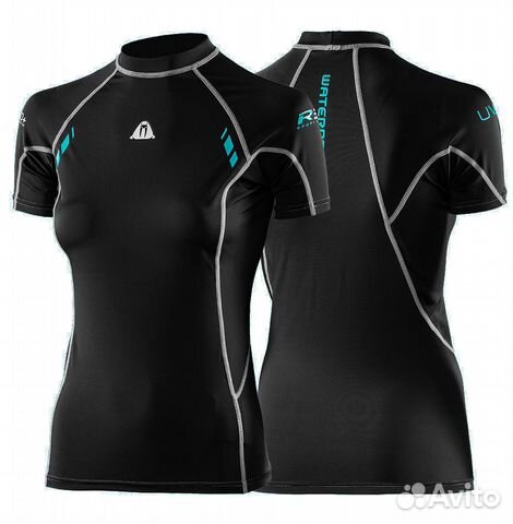 Женская гидромайка из лайкры с коротким рукавом R3