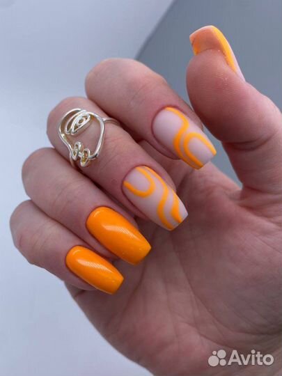 Маникюр гель лак, наращивание