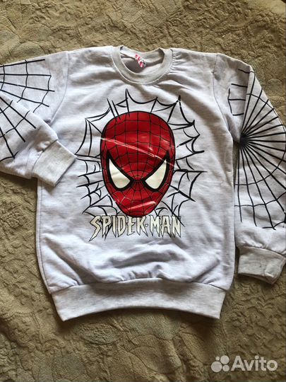Кофта лонгслив на мальчика человек паук
