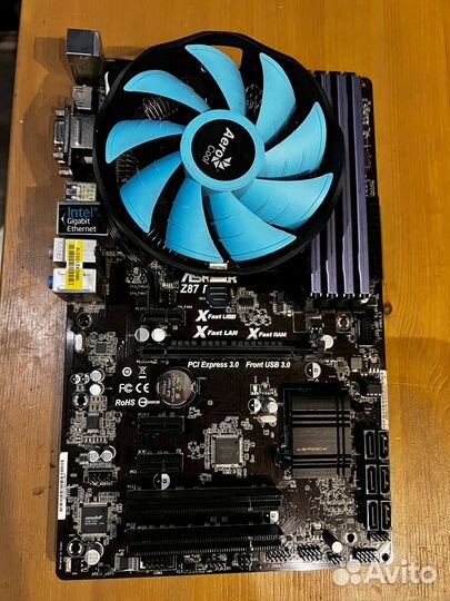 Комплект ASRock LGA1150 Z87 Pro3 + I5 4590 + 16 gb