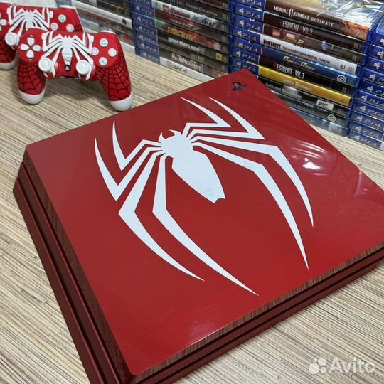 PS4 Pro Limited Edition Человек Паук+55Игр+2Джоя