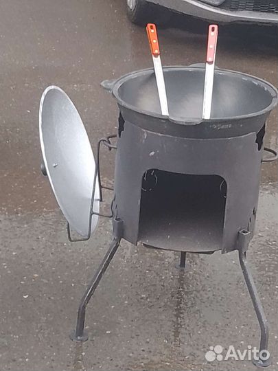Казан чугунный и печь под казан