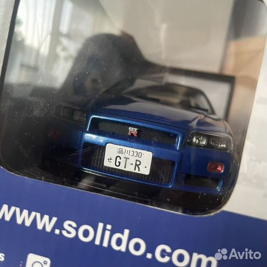 Модель Nissan Skyline GT-R R34 Solido 1:18