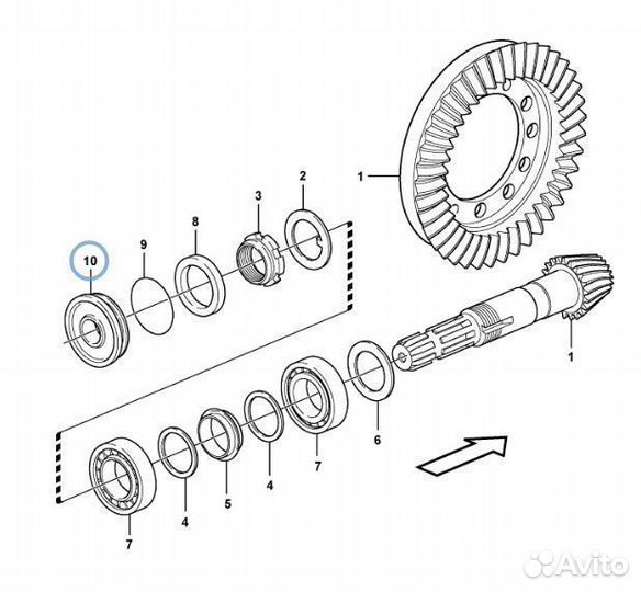 6914533 Сальник хвостовика экскаватор погрузчик