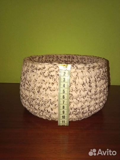 Корзинка из трикотажной пряжи