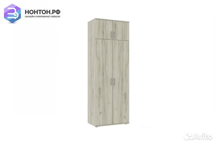 Шкаф двухстворчатый Ева NEW дуб крафт белый
