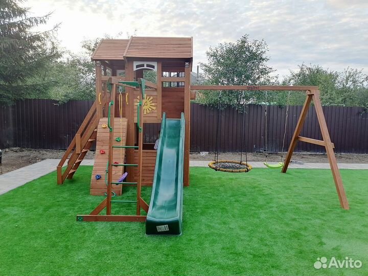 Игровые деревянные площадки для детей