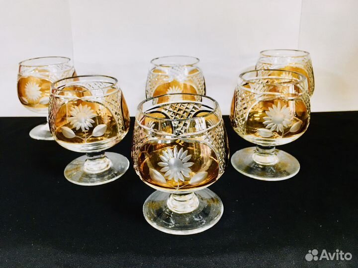 Цветные Хрустальные бокалы для коньяка Германия