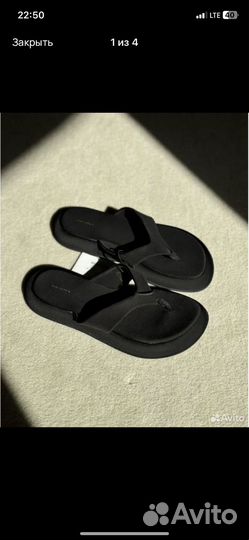 Zara сланцы вьетнамки 40