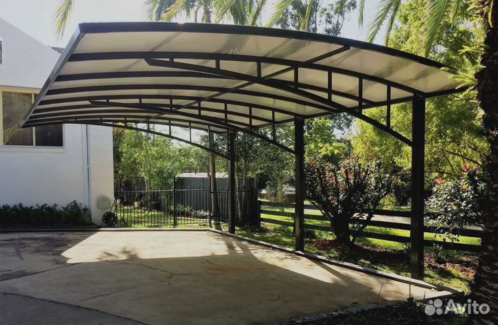 Навес с односкатной крышей