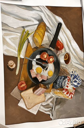 Картина гуашь натюрморт