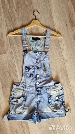 Джинсовый комбинезон шорты