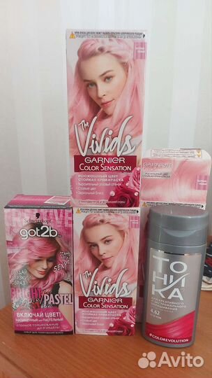 Краска для волос розовая