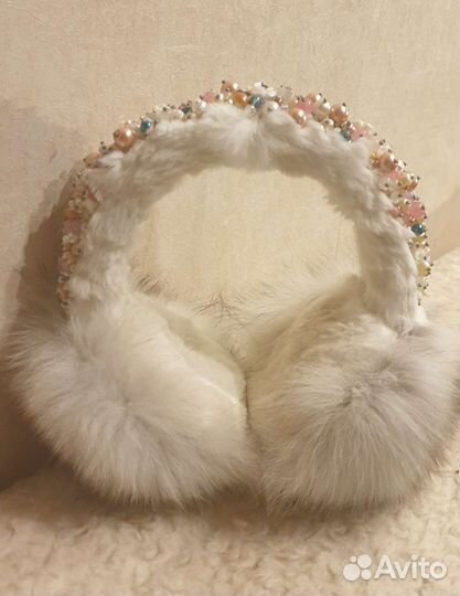 Наушники песцовые ручной работы