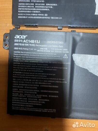Аккумуляторы acer ac14b