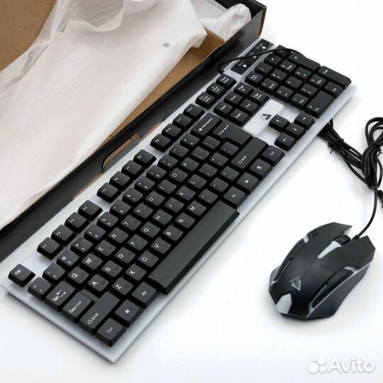 Комплект клавиатура и мышь с LED подсветкой